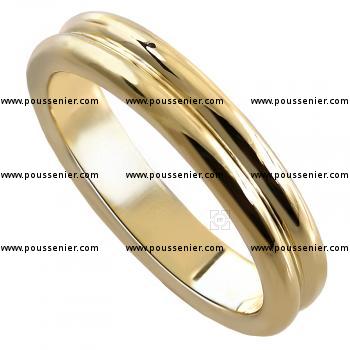 hand made wedding ring double rounded band