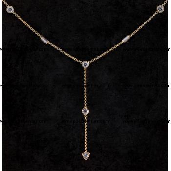 rolo or small anchor necklace with brilliant, baguette and triangle cut diamonds set in slim handmade settings