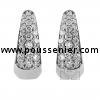 drop shaped pavé creole earrings pavé set with brilliant cut diamonds