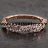 braided or crossed pavé ring castle set with brilliant cut diamonds