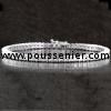 tennis bracelet diamond princess-cut set with four prongs each diamond