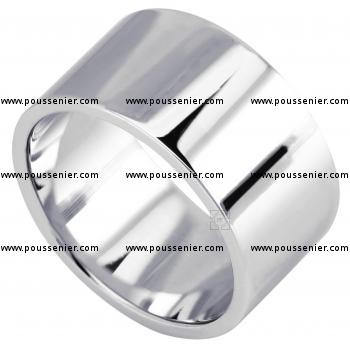 wedding ring hand made slim with a rectangular profile