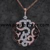 pendant with arabesque motif pavé set with brilliant cut diamonds with bracket for força necklace