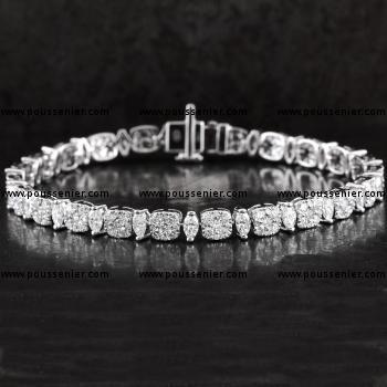 bracelet with marquise and brilliant cut diamonds