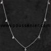 necklace fijn rolo link chain with brilliant set diamonds set in small beads